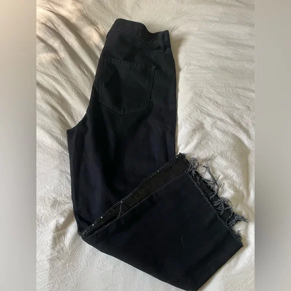 Express Black High-Rise Straight Ankle Pants - Picture 3 of 8